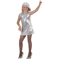 disco glitterkleedje zilver 116