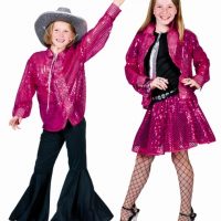 glitterhemd fushia 116