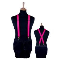 bretellen neon kleur roos