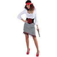 piraat dame rok strepen huurprijs € 15