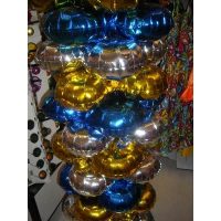 Ballonnen voor zuil of boog zilver 10 stuks