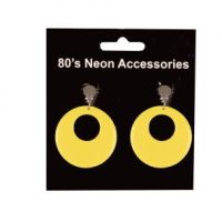 Oorringen neon geel