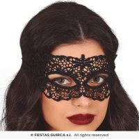 oogmasker zwart geborduurd A