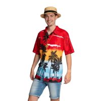 Hawaï shirt Paradise rood 2XL
