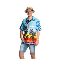 Hawaï shirt Paradise blauw 2XL