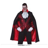 Cape zwart met rood 115cm
