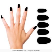 Blister 12 zwarte nagels
