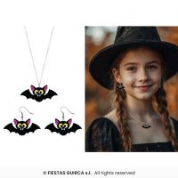 Oorringen en ketting vleermuizen