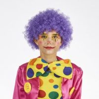 pruik krullebol paars