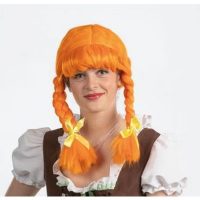 Pruik Heidi oranje