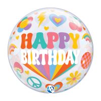 bubbles balloon happy birthday retro zonder helium