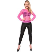 damesshirt gaten fluor roze