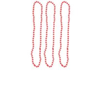 3 halskettingen fluo roos — verkleedaccessoire voor carnaval bij Carnavalshop Berlaar