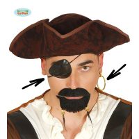 Ooglapje en oorring piraat