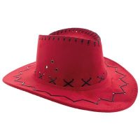 cowboyhoed kind rood — verkleedaccessoire voor carnaval bij Carnavalshop Berlaar