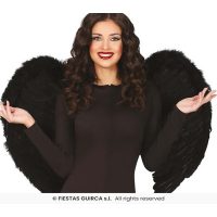 Zwarte vleugels 80/55 — verkleedaccessoire voor Halloween bij Carnavalshop Berlaar