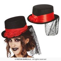 Vampires hoge hoed — verkleedaccessoire voor Halloween bij Carnavalshop Berlaar