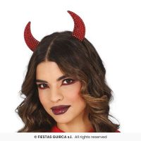Duivel diadeem glitter — verkleedaccessoire voor Halloween bij Carnavalshop Berlaar