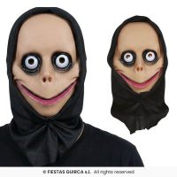 masker brede mond met kap — verkleedaccessoire voor Halloween bij Carnavalshop Berlaar