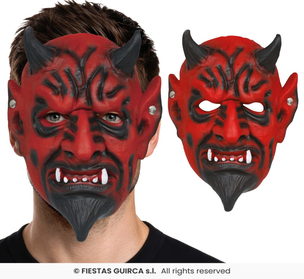 Masker duivel foam — verkleedaccessoire voor Halloween bij Carnavalshop Berlaar