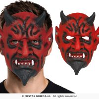 Masker duivel foam — verkleedaccessoire voor Halloween bij Carnavalshop Berlaar