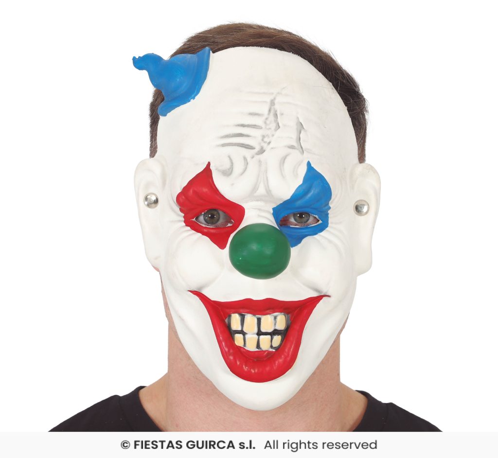 Masker lachende clown foam — verkleedaccessoire voor Halloween bij Carnavalshop Berlaar