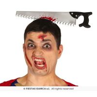 Diadeem met zaag — verkleedaccessoire voor Halloween bij Carnavalshop Berlaar