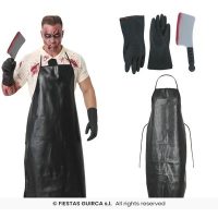 Beenhouwerset 4 stuk — verkleedaccessoire voor Halloween bij Carnavalshop Berlaar
