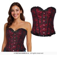 Bordeaux corset — verkleedaccessoire voor carnaval bij Carnavalshop Berlaar