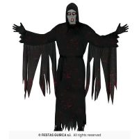 Zwart spook met kap — verkleedaccessoire voor Halloween bij Carnavalshop Berlaar